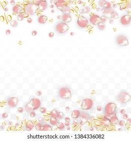 Vector Spring or Summer Sale Background with Petals and Percent for  Layout Design. Good for Special Hot Holiday Discount Offer, Black Friday, Fashion Promotion Action. Romantic Sakura Illustration