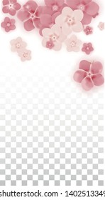 Vector Spring or Summer Sale Background with Flowers and Percent for  Layout Design. Good for Special Hot Holiday Discount Offer, Black Friday, Fashion Promotion Action. Romantic Sakura Illustration