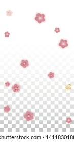 Vector Spring or Summer Sale Background with Flowers and Percent for  Cards Design. Good for Special Hot Holiday Discount Offer, Black Friday, Fashion Promotion Action. Romantic Sakura Illustration