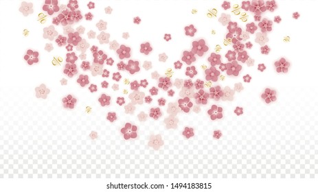 Vector Spring or Summer Sale Background with Flowers and Percent for  Cards Design. Good for Special Hot Holiday Discount Offer, Black Friday, Fashion Promotion Action. Romantic Sakura Illustration