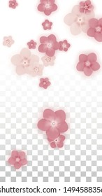 Vector Spring or Summer Sale Background with Flowers and Percent for  Layout Design. Good for Special Hot Holiday Discount Offer, Black Friday, Fashion Promotion Action. Romantic Sakura Illustration