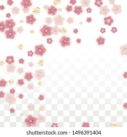 Vector Spring or Summer Sale Background with Flowers and Percent for  Layout Design. Good for Special Hot Holiday Discount Offer, Black Friday, Fashion Promotion Action. Romantic Sakura Illustration