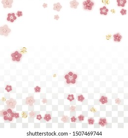 Vector Spring or Summer Sale Background with Flowers and Percent for  Poster Design. Good for Special Hot Holiday Discount Offer, Black Friday, Fashion Promotion Action. Romantic Sakura Illustration