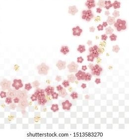 Vector Spring or Summer Sale Background with Flowers and Percent for  Flyer Design. Good for Special Hot Holiday Discount Offer, Black Friday, Fashion Promotion Action. Romantic Sakura Illustration