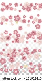 Vector Spring or Summer Sale Background with Flowers and Percent for  Web Design. Good for Special Hot Holiday Discount Offer, Black Friday, Fashion Promotion Action. Romantic Sakura Illustration