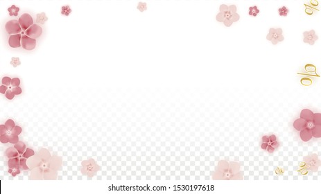 Vector Spring or Summer Sale Background with Flowers and Percent for  Poster Design. Good for Special Hot Holiday Discount Offer, Black Friday, Fashion Promotion Action. Romantic Sakura Illustration