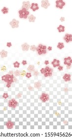 Vector Spring or Summer Sale Background with Flowers and Percent for  Cards Design. Good for Special Hot Holiday Discount Offer, Black Friday, Fashion Promotion Action. Romantic Sakura Illustration