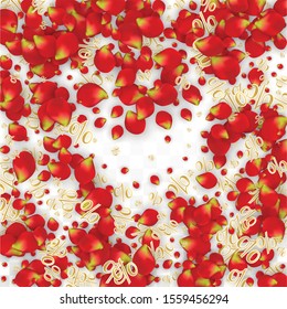 Vector Spring or Summer Sale Background with Flowers and Percent for  Poster Design. Good for Special Hot Holiday Discount Offer, Black Friday, Fashion Promotion Action. Romantic Rose Illustration.
