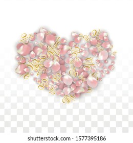 Vector Spring or Summer Sale Background with Petals and Percent for  Web Design. Good for Special Hot Holiday Discount Offer, Black Friday, Fashion Promotion Action. Romantic Sakura Illustration