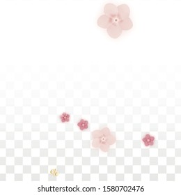 Vector Spring or Summer Sale Background with Flowers and Percent for  Flyer Design. Good for Special Hot Holiday Discount Offer, Black Friday, Fashion Promotion Action. Romantic Sakura Illustration