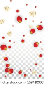 Vector Spring or Summer Sale Background with Flowers and Percent for  Layout Design. Good for Special Hot Holiday Discount Offer, Black Friday, Fashion Promotion Action. Romantic Rose Illustration.