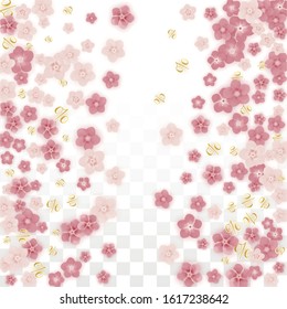 Vector Spring or Summer Sale Background with Flowers and Percent for  Banner Design. Good for Special Hot Holiday Discount Offer, Black Friday, Fashion Promotion Action. Romantic Sakura Illustration