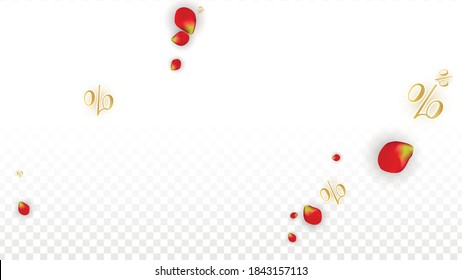 Vector Spring or Summer Sale Background with Flowers and Percent for  Web Design. Good for Special Hot Holiday Discount Offer, Black Friday, Fashion Promotion Action. Romantic Rose Illustration.