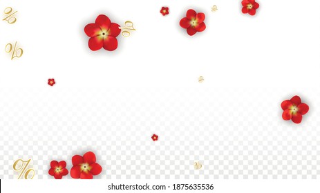 Vector Spring or Summer Sale Background with Flowers and Percent for  Flyer Design. Good for Special Hot Holiday Discount Offer, Black Friday, Fashion Promotion Action. Romantic Rose Illustration.
