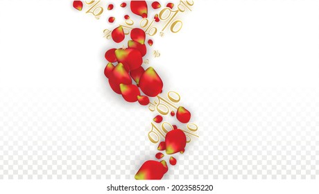 Vektor Spring oder Summer Sale Hintergrund mit Blumen und Prozent für Layout Design. Gut für Special Hot Holiday Rabatt Angebot, Black Friday, Fashion Promotion Action. Romantische Rosenillustration.