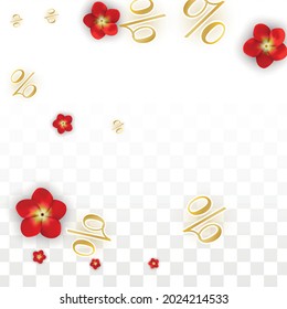Vektor Spring oder Summer Sale Hintergrund mit Blumen und Prozent für Bannerdesign. Gut für Special Hot Holiday Rabatt Angebot, Black Friday, Fashion Promotion Action. Romantische Rosenillustration.