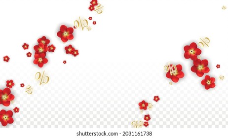 Vector Spring or Summer Sale Background with Flowers and Percent for  Cards Design. Good for Special Hot Holiday Discount Offer, Black Friday, Fashion Promotion Action. Romantic Rose Illustration.