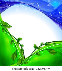 Vector spring and winter background with lighting effect.