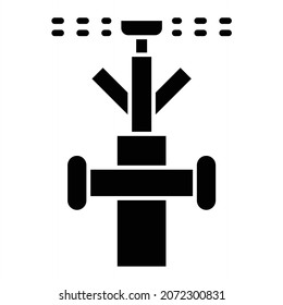 Vector Sprinkler Glyph Icon Design
