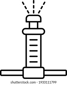 Vector Sprinkler Outline Icon Design

