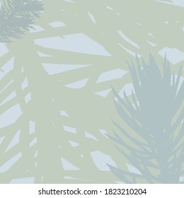 Vector spruce pattern. Green, blue, gray. Nature.