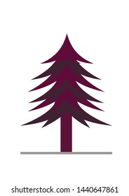 Vector spruce. Tree icon. Illustration. Conifer. Vector graphics.