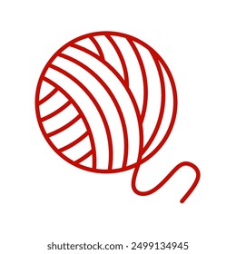 vector spun yarn with a simple design. yarn ball icon