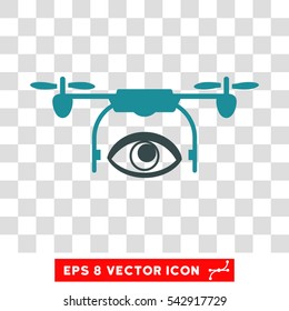 Vector Spy Drone EPS vector pictograph. Illustration style is flat iconic bicolor soft blue symbol on a transparent background.