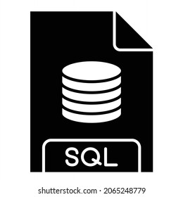  Vector SQL Glyph Icon Design
