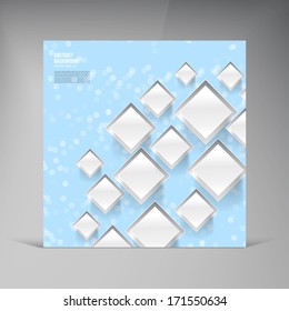 Vector square. Abstract background card and shadow