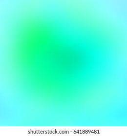 Vector square abstract smooth blur contemporary vibrant blue and green background.