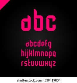 Vector square alphabet simple font and letter set