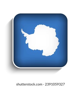 Vector Square Antarctica Flag Icon