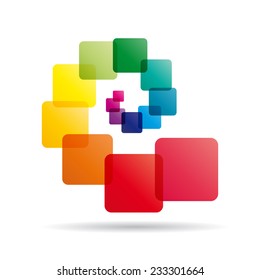 Vector square background