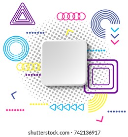 Vector square background. Halftone effect.