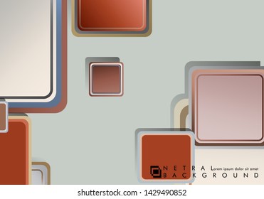 Vector square background overlaps with stone and brick colors