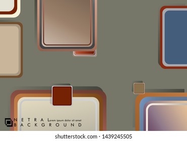 Vector square background overlaps with stone and brick colors