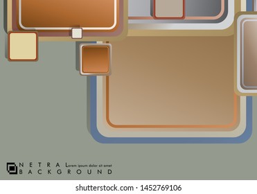 Vector square background overlaps with stone and brick colors. Vector illustration for any background