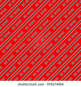 Vector square background with striped pattern, made of text and line. Red and blue design.
