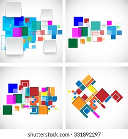 Vector Square Backgrounds. Vector Logo Design Template . 