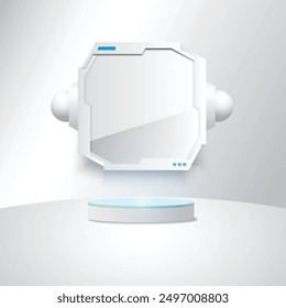 Vector de Anuncio cuadrado. Un simple Anuncio. Anuncio futurista.