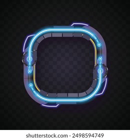 Vector de Anuncio cuadrado. Un simple Anuncio. Anuncio futurista.