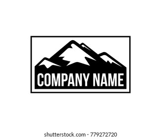 Vector Square Black Mountain Company Modern Logo Flat