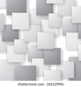 Vector Square Blank Background. Set of Grey Squares. Squares Pattern