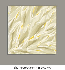 Vector square book cover template with abstract light-gold background. May use for flyer design, web templates, brochure, catalog, poster, report background or advertise publication.