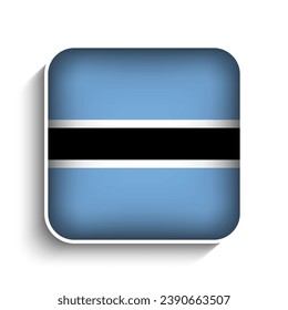 Vector Square Botswana Flag Icon
