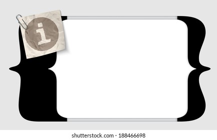 vector square brackets for entering text with info sign