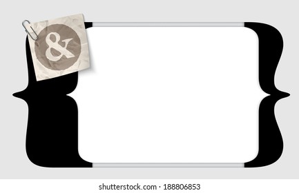 vector square brackets for entering text with ampersand