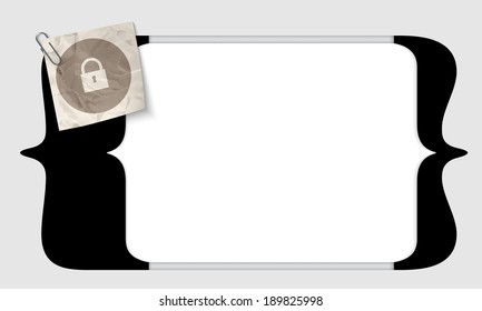 vector square brackets for entering text with lock