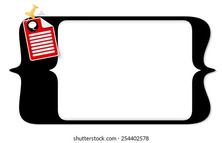vector square brackets for entering text and document icon and speech bubble
